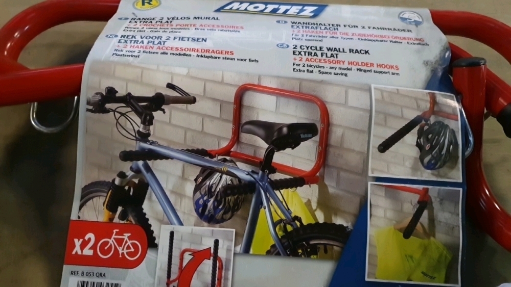 Support 2 vélos mural rabattable - Mottez B053QRA