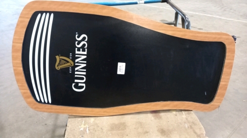 Large floor standing Guinness notice/chalk board