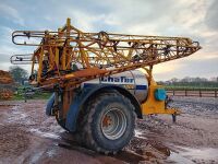 2008 Chafer 3000ltr 24m trailed sprayer, steering axle, stainless steel tank, induction hopper, tested 12/6/23, triple ARAG nozzle body, 620/70R26 Michelin tyres c/w set of 320/85R36 wheels and tyres - 4