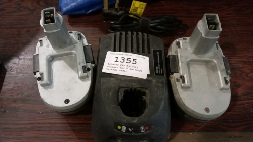 Erbauer 24v battery charger and 2 batterys working order