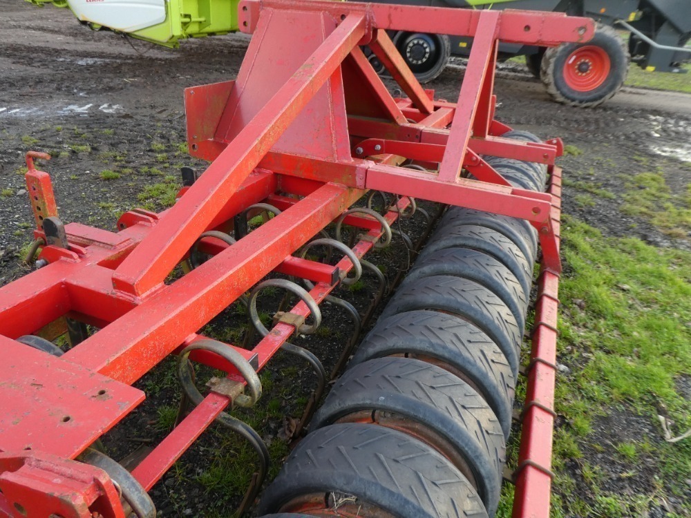 Home fabricated 4m rigid front press c/w Triple K tines and tyre packer ...