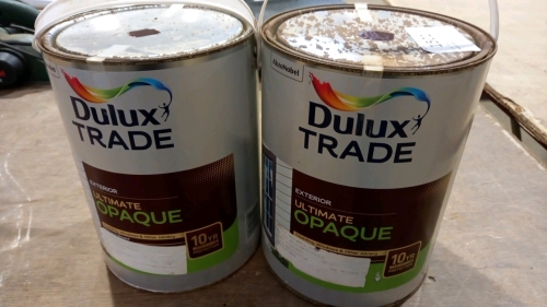 2 x 5ltr Dulux dark wood stain  February timed online auction - Household  and Workshop Contents - York Auction Centre