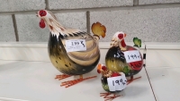 3 Ceramic rocking rooster by Gallo