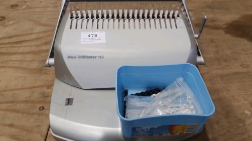 Ibico ibiMaster 115 comb binding machine with accessories