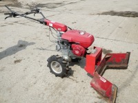 2011 Logic F720 walk behind yard scraper c/w Honda engine