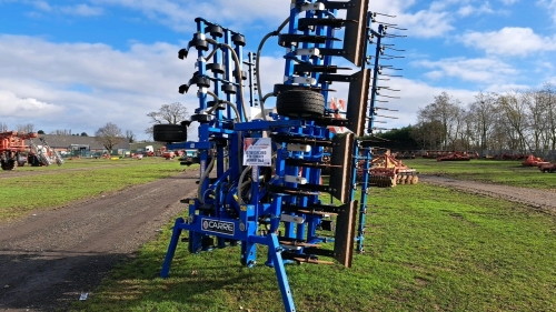 Carre Prairial 6m grass harrow c/w Stocks Ag seeder