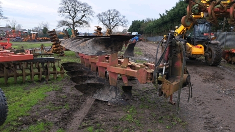 Naud 57 plough, 5F auto reset plough