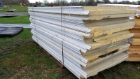 10x insulated panels 8ft x 4ft (approx) steel both sides approx 10mm thick