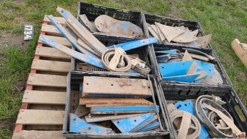 Quantity of Lemken metal plough parts, assorted
