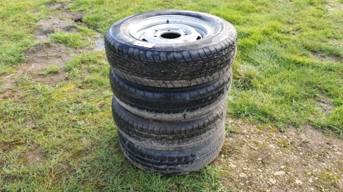 4 x 165R13c plant trailer tyres/wheels