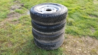 4 x 165R13c plant trailer tyres/wheels