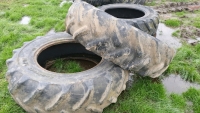 Pair of part worn tyres 16.9/30 - 3