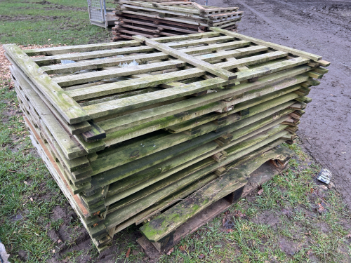10 Wooden sheep hurdles, 5ft long
