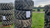 Full set of Starco AS dumper 500/60 22.5 331 9T dumper tyres, checked and tested, around 70% remaining tread