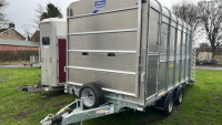 Ifor Williams DP120 12ft livestock trailer with sheep decks and 3 divider gates, hitch lock and keys. 2023, NO VAT