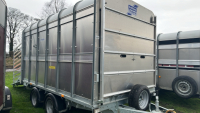 Ifor Williams DP120 12ft livestock trailer with sheep decks and 3 divider gates, hitch lock and keys. 2023, NO VAT - 5