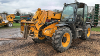 JCB 530-70 loader,2008, recent tyres and mudguards, 3 former keepers, owner 3yrs, missing top half of door, bottom half detached but supplied. 9500hrs, WX08HND - V5 in office