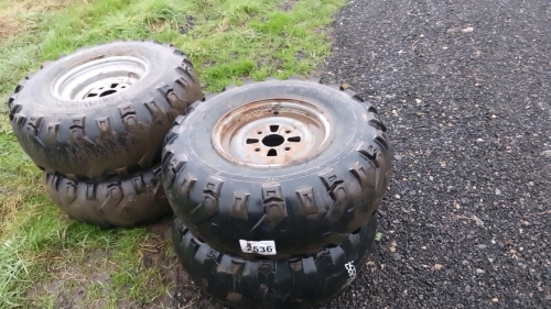 4 x wheels and tyres for Honda quad bike