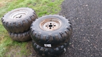 4 x wheels and tyres for Honda quad bike