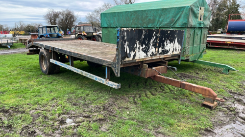 18ft single axle bale / low loader trailer c/w ramps, BPW commercial axle, mini-super tyres