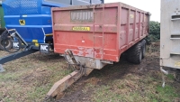 Marshall 12T grain trailer c/w sprung drawbar, hydraulic door, flotation tyres