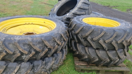 4 x JD wheels 380/85R30 and 380/90R46