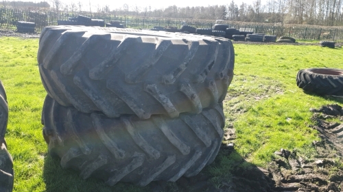 2 x 710/75R42 Trelleborg TM1000 High Power, part worn