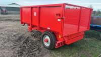 4T tipping trailer with new body, LED lights, barn door - 3