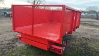 4T tipping trailer with new body, LED lights, barn door - 4