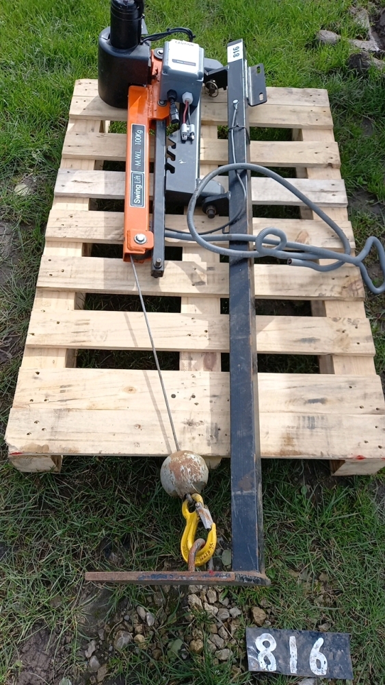 Penny hydraulics truck mounted small crane, control box in office