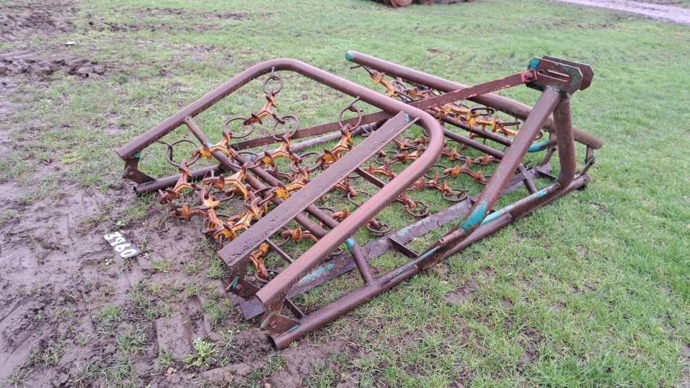 Folding 4m Manual Folding 3-point Linkage Grass Harrow 