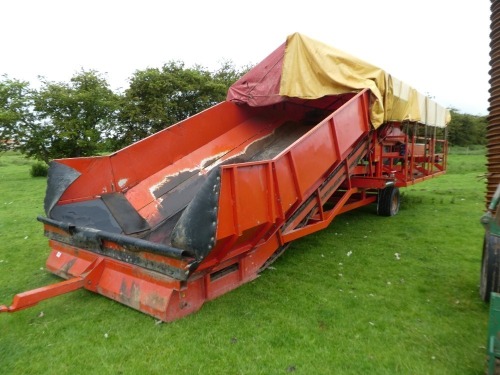 Downs 7ft potato grader, new hopper chain and bars fitted last year, TRP roller star cleaner and coils, 6 screens, from T B Clappsion Ltd 