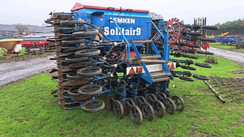 Lemken 4m folding power harrow disc drill combination