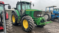 John Deere 6920S Autopower tractor, front linkage, front PTO 650/65R38 tyres. 8329hrs, AK02 HJA