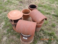 5 chimney pots