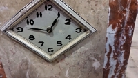 1930s French Aiguilles marble Art Deco clock - 2