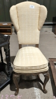 Lewis Mittman high back chair, 1923, horsehair/goosedown