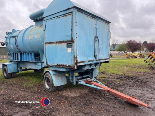 Whale vacuum tanker c/w Perkins donkey engine, 1993 trailer, key in office