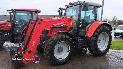 Massey Ferguson 5713 SL Dyna 4 tractor c/w 965 loader, 40k, 2X SCV, 2 x E-SCV, cab & front suspension, 18.4/38 14/9R28, YX17 CPV, with V5, 2962hrs