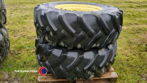 Pair 16.9R28 wheels J/D 10-stud
