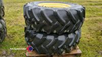 Pair 16.9R28 wheels J/D 10-stud