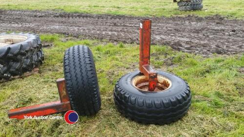 2 x agricultural trailer axles