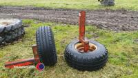 2 x agricultural trailer axles