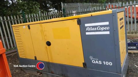 Atlas Copco generator is in good working order. used it to run private ice cream factory. Had 3phase mains fitted, so now redundant. 9848 genuine hours. Serviced regularly by local engineer.