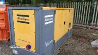 Atlas Copco generator is in good working order. used it to run private ice cream factory. Had 3phase mains fitted, so now redundant. 9848 genuine hours. Serviced regularly by local engineer. - 5