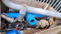 Various irrigation pipes, valves, fittings etc.