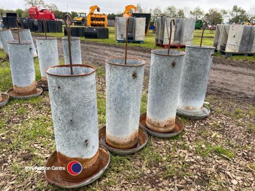 4 x poultry tube feeders