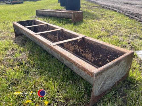 Heavy duty pig feed trough