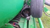 John Deere F440R fixed chamber baler, flotation tyres, net wrap, 22,500 bales, 2014, control box in office - 2
