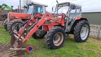 Massey Ferguson 390 4wd tractor c/w MF 880 loader, 5900 hours, M36 GTL, PTO & key in office
